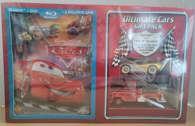 CARS Blu-Ray/DVD Ultimate Gift Pack Ransburg Lightning Gold McQueen and MaterNEW