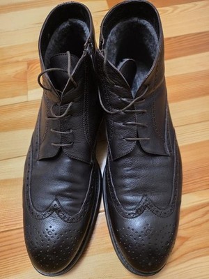 Men Baldinini Boots Brown Leather 45.5