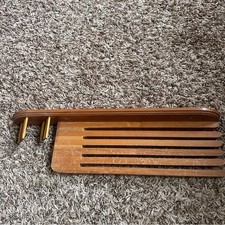 Antique Wood Wall Tie Rack Valet Shelf Berkeley Wood Products Co. Handi Valet