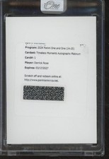 2024-25 Panini One and One DERRICK ROSE AUTO TIMELESS MOMENTS PLATINUM 1/1 SSP