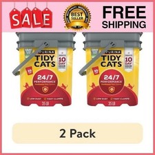 Purina Tidy Cats 24/7 Clumping Cat Litter, Low Dust, Deodorizing, 35 lb. Pail