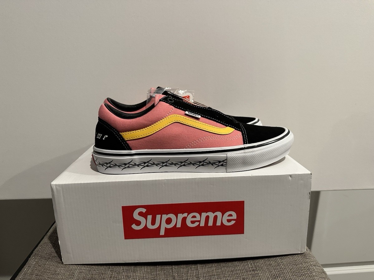 Supreme×Vans Old Skool Pink 25.5