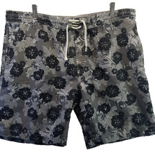 Denver Hayes Floral Swimming Trunks Shorts Mens Small S Pockets Drawstring Liner