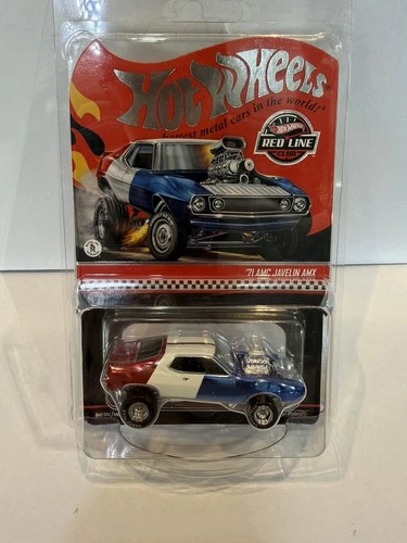 Hot Wheels Red Line Club AMC Javelin AMX 1971 1:64 Blue Limited Edition Real Ri…