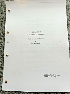 An Affair To Remember Film Screenplay / Script. Deborah Kerr, Cary Grant.