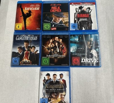 7 Blu-ray, Django, Public Enemies, Gangster Squad, Drive, Kingsman, Karate kid
