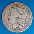 1890-CC U.S. MORGAN SILVER DOLLAR - KM#110 - SCARCE - FINE