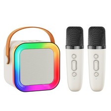 Mini Karaoke Machine Speaker for Kids Adults,Portable Bluetooth with 2 Wirele...