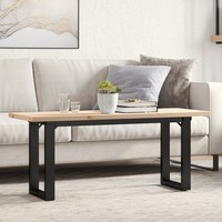 Couchtisch O-Gestell 110X40X45,5 Cm Massivholz Kiefer Gusseisen