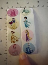 STICKER SHEET: Disney Princess ariel belle jasmine aladdin