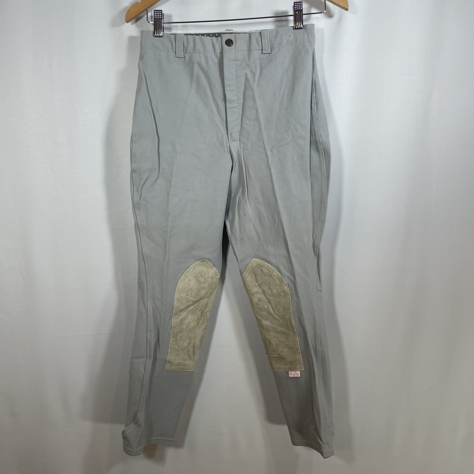 Tailored Sportsman Breeches Womens 26 Gray Knee Patch Horseback Riding Pants