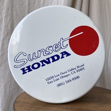 VTG Sunset Honda Collectible Advertising Tin White Red Blue San Luis Obispo CA