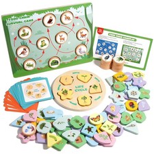 Montessori Wooden Preschool Learning Educational Toys Set for Toddlers 3-6,Li...