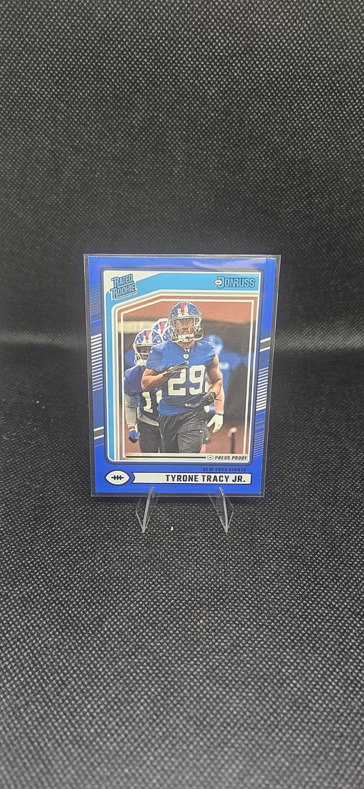 2024 Panini Donruss - Rated Rookie Tyrone Tracy Jr. #364 Blue Press Proof (RC)