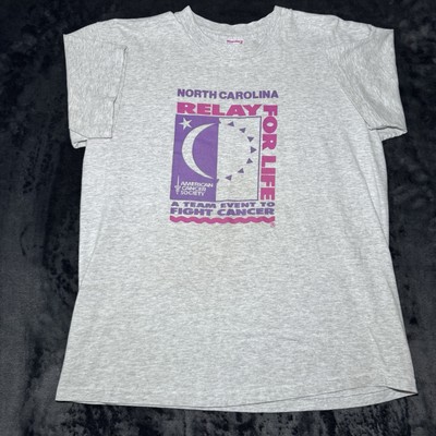 Vintage Relay for Life T-Shirt Gray Short Sleeve Adult Mens Large Single Stitch