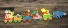 Vtg Disney Winnie Pooh Nursery Wall Hanging Pictures Train Piglet Pressed Board