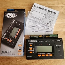 BOSS TU-80 Guitar Tuner & Metronome - New Includes Batteries 