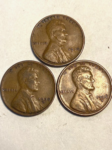1936 P,D and S Lincoln Wheat Cents Nice Condition 002