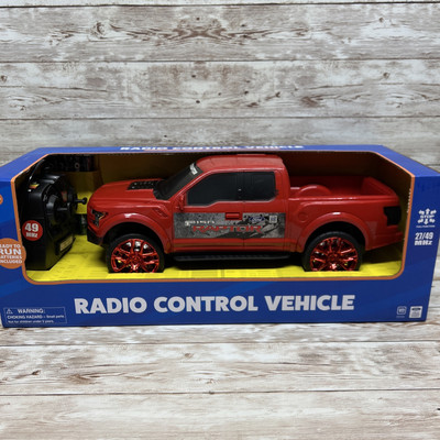 Ford F150 Raptor Red Truck Radio Control Car w/ Controller #27/49 MHz 3+