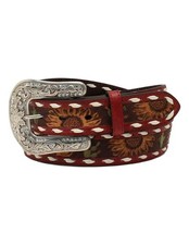 Angel Ranch Western Belt Womens Sunflower Cactus Lacing D140001104