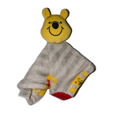 Disney Winnie the Pooh Plush Lovey Blanket w/ Teether Corner   Baby Comfort Toy