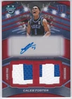 2025-26 BOWMAN BEST U CALEB FOSTER PROSPECT DUAL RELIC AUTO RED REFRACTOR 5/5