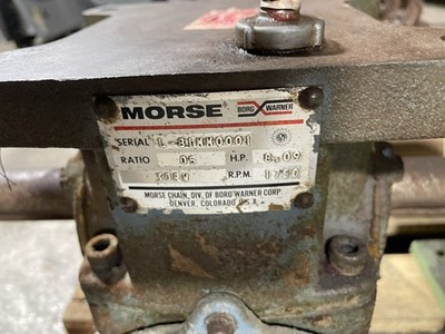 Morse 30RW Gear Reducer Gearbox 8.09 HP 1750 RPM 05 Ratio Borg