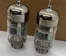 (2) Vintage JHS Sylvania E88CC/6922 (3-mica) Foil & OGetter Made in USA-Tested-