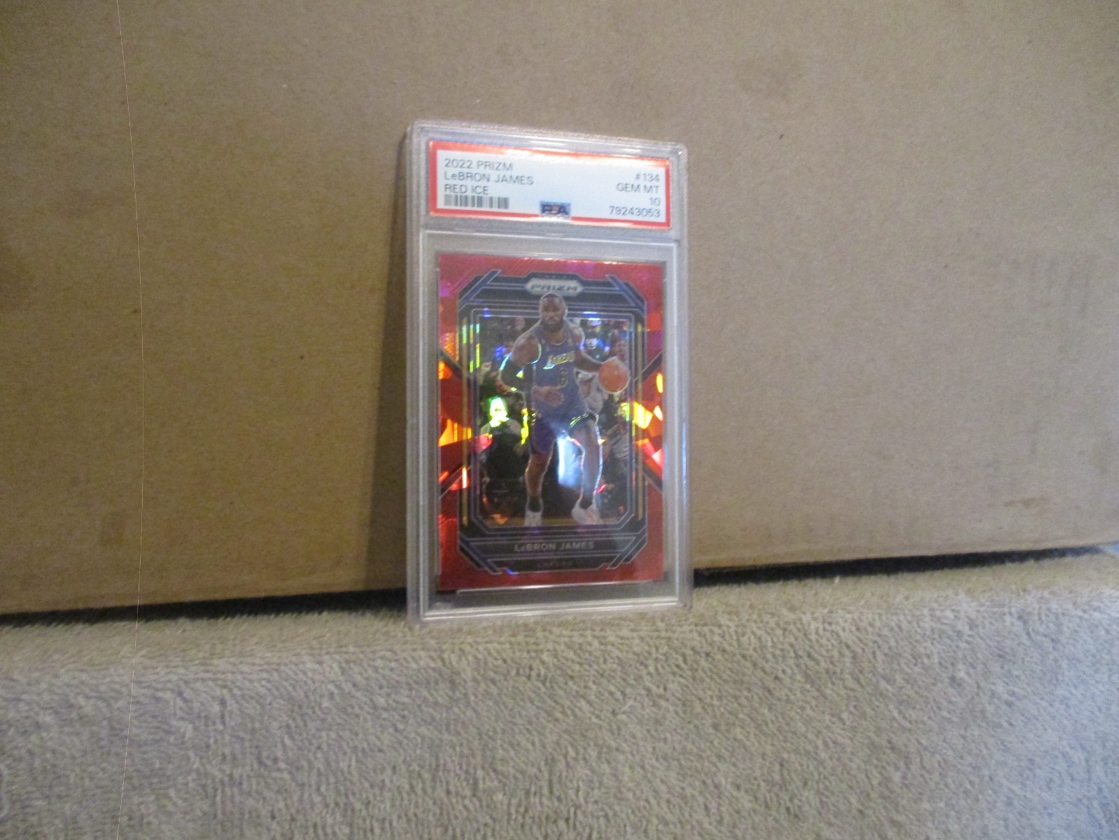 2022-23 PANINI PRIZM LEBRON JAMES #134 RED ICE PRIZM PSA 10 GEM MINT MORE LISTED