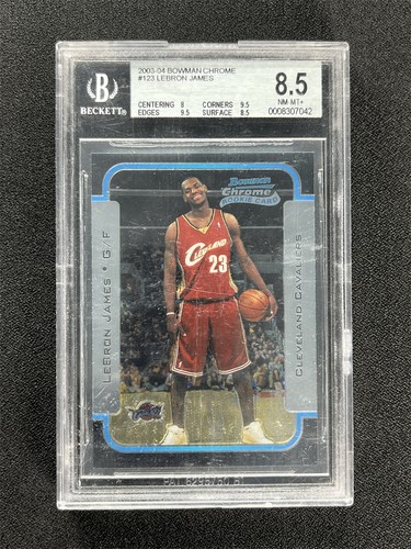 2003-04 Topps Bowman Chrome LeBron James #123 Rookie RC BGS 8.5 Nm-Mt+