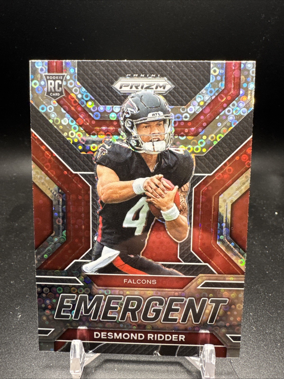 2022 Panini Prizm Emergent No Huddle Prizm #E-2 Desmond Ridder Rookie RC