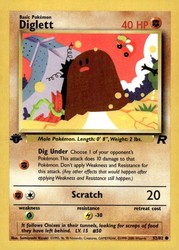 Diglett 52/82 Team Rocket 1st Edition