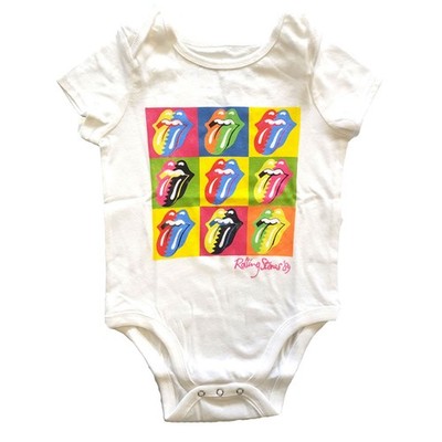 Gadget - Rolling Stones (The): Rock Off - Two-Tone Tongues Kids Baby Grow (Body 
