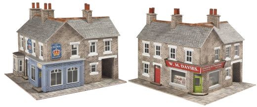 Metcalfe PN117 Corner Shop & Pub in Stone Card Kit N Gauge