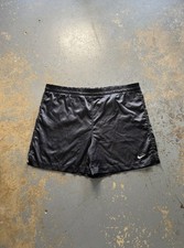 Vintage 90 s Nike Swoosh Black Short Running Shorts-Size M