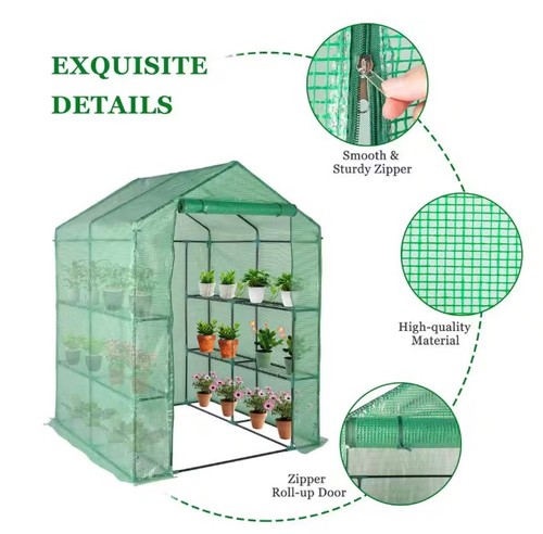 KARL HOMES KARL HOME56 IN. W X 56 IN. D X 77 IN. H GREENHOUSE - GREEN
