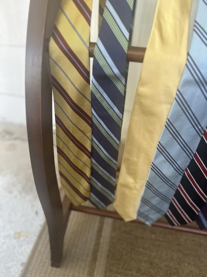 LOTE DE 30 GRAVATAS MASCULINAS VINTAGE BROOKS BROTHERS XL EXTRA LONGAS REP FABRICANTES DE LISTRAS - Imagem 4 de 4