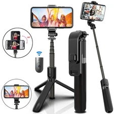 Selfie Stick Tripod with Bluetooth Remote Portable for iPhone and Android Phones