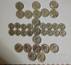 Lot Of 34 Brillantly Uncirculated  Washington Quarters & Mercury Dimes
