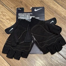 Nike FITDRY Fundamental Training Glove Half Finger Padded Microfiber Mens XL