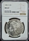 1881-S Morgan Dollar MS-67 NGC VIDEO