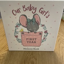 Girl Baby Book of Memories Pink Keepsake Photo Album Our Baby Girl's First