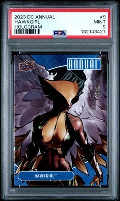 2023-24 UPPER DECK DC ANNUAL HAWKGIRL HOLOGRAM /24 #9 PSA 9 SUPERMAN