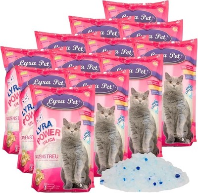 Lyra Power Silica Katzenstreu 12x5L=60L Kieselgel staubfrei geruchsneutral
