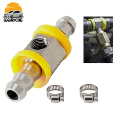 1/2” Inch Fuel Line Fuel Pressure Gauge Sensor Stainless Steel T-Fitting Adapter