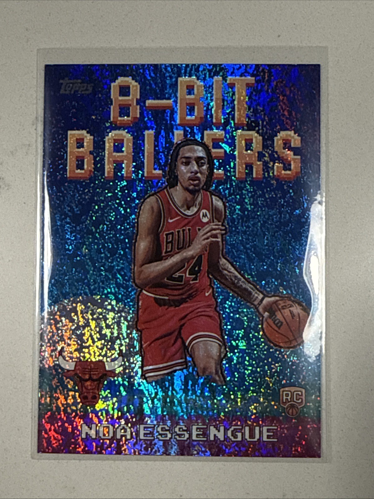 2025 Topps - Noa Essengue Rookie /150 Blue Holo Foil 8-Bit Ballers #8B-38 (RC)