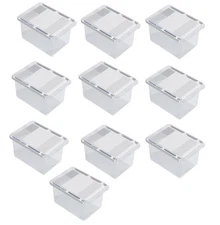 Drawer Style Storage Box, 10 Pcs 4 Inch x 3 Inch x 2.7 Inch Plastic Transpare...