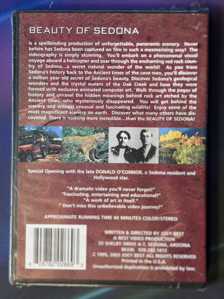 Beauty of Sedona, “Sedona’s Best Video” DVD New -open By Donald O’Connor-OOP HTF - Image 2 of 3