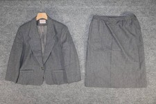 Vtg Pendleton Petite 100 Virgin Wool Blazer Jacket  Skirt Suit Set Size 16