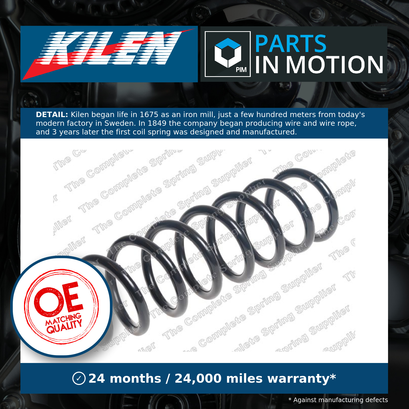 Coil Spring Front 11093 Kilen Suspension 31336796764 Genuine Quality Guaranteed